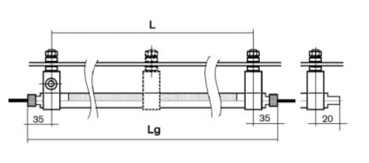 GJ0002L 11X23の中波のステンレス鋼6が付いている対の管の赤外線ランプクランプ