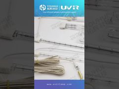 200-4000W ツインチューブ白色コーティング石英ヒーター赤外線加熱ランプ