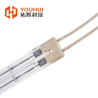 透明なクォーツツツインチューブ赤外線ランプ 200-6000W 55-575V TC01ベース