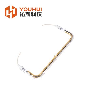 良い価格 U型 単一赤外線熱熱管ランプ 金色塗装ハロゲンクォーツランプ オンライン