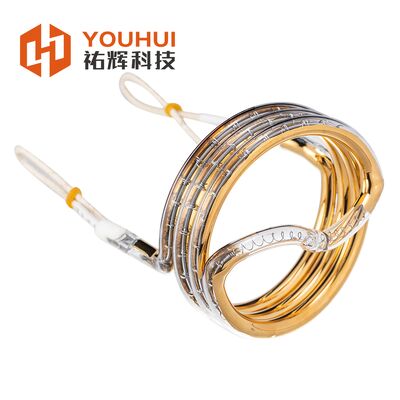 3Dシングルチューブ ゴールドコーティング 赤外線クォーツヒーターランプ 8-14mm 5000〜20000h 寿命ハロゲンチューブ