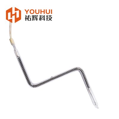 Carbon Z-type double tube medium wave infrared heating tube with 5000 hours lifespan quartz tube material and custom voltage wattage