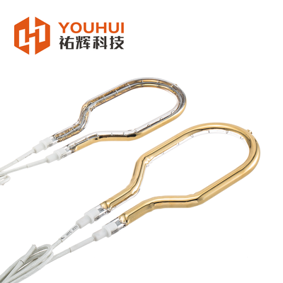Gold Coated Single Tube Ring Infrared Lamp for Plastic Welding and Circular Infrared Heater Applications